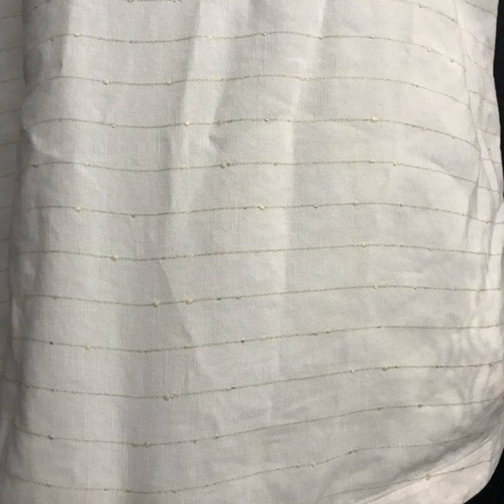 Vineyard Vines White Embellished Linen Blend Sleeveless Tunic Blouse Size 8 - Picture 3 of 7
